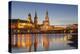 The Panorama of Dresden in Saxony with the River Elbe in the Foreground.-David Bank-Premier Image Canvas