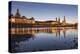 The Panorama of Dresden in Saxony with the River Elbe in the Foreground.-David Bank-Premier Image Canvas