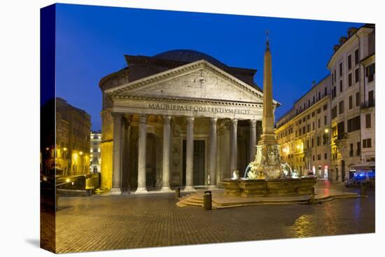 The Pantheon and Piazza Della Rotonda at Night, Rome, Lazio, Italy-Stuart Black-Premier Image Canvas