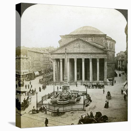 The Pantheon and the Piazza Della Rotunda, Rome, Italy-Underwood & Underwood-Premier Image Canvas