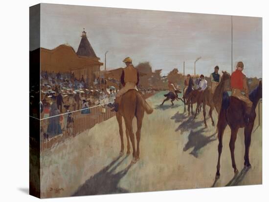 The Parade, or Race Horses in Front of the Stands, about 1866/68-Edgar Degas-Premier Image Canvas