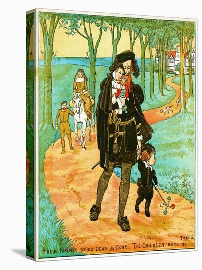 the Parents Being Dead and Gone, the Children Home He Takes , Illustration for Babes in the Wood,-Randolph Caldecott-Premier Image Canvas