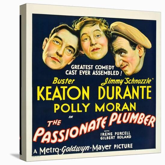 THE PASSIONATE PLUMBER, from left: Buster Keaton, Polly Moran, Jimmy Durante, 1932.-null-Stretched Canvas