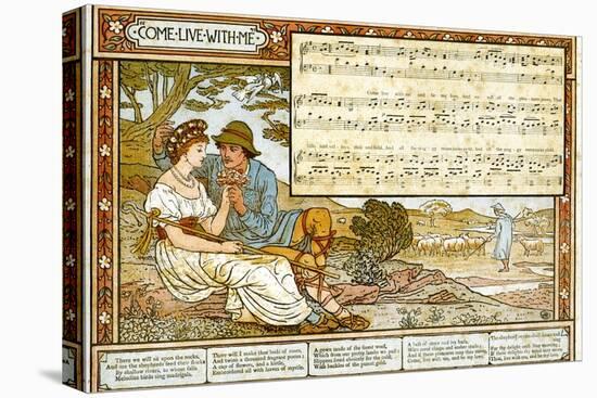 The Passionate Shepherd to His Love', Song Illustration from 'Pan-Pipes', a Book of Old Songs,…-Walter Crane-Premier Image Canvas