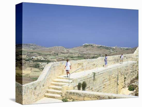 The Path around the Walls of the Citadel, Victoria, Gozo, Malta-Peter Thompson-Premier Image Canvas