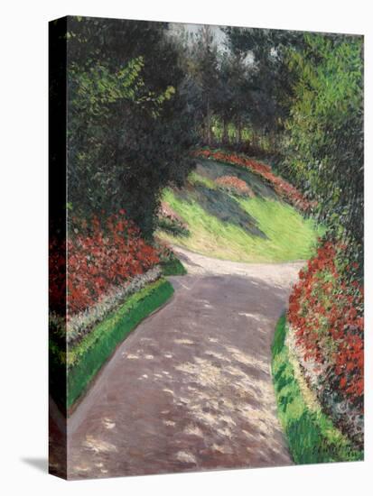 The Path in the Garden, 1886 (Oil on Canvas)-Gustave Caillebotte-Premier Image Canvas