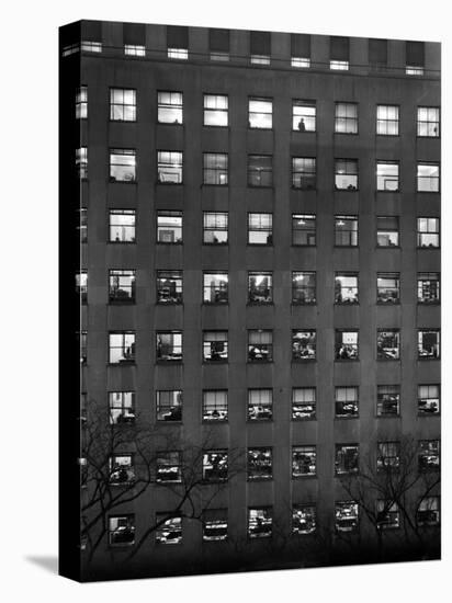 The Pattern of Lighted Office Windows in the RFC Building-Walter B^ Lane-Premier Image Canvas