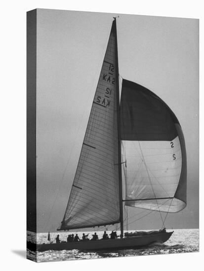 The Pattie Bounding For Home After the Trials For the America's Cup-George Silk-Premier Image Canvas