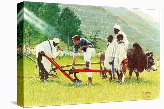 The Peace Corps in Ethiopia '-Norman Rockwell-Premier Image Canvas