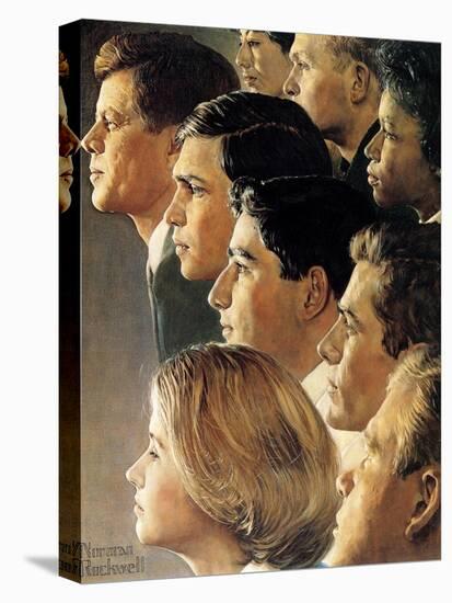 The Peace Corps (or JFK's Bold Legacy)-Norman Rockwell-Premier Image Canvas