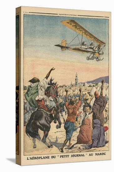 The 'Petit Journal' Airplane Flying over Morocco-French School-Premier Image Canvas