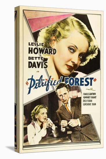 THE PETRIFIED FOREST, top: Bette Davis, bottom from left: Bette Davis, Leslie Howard, 1936.-null-Stretched Canvas