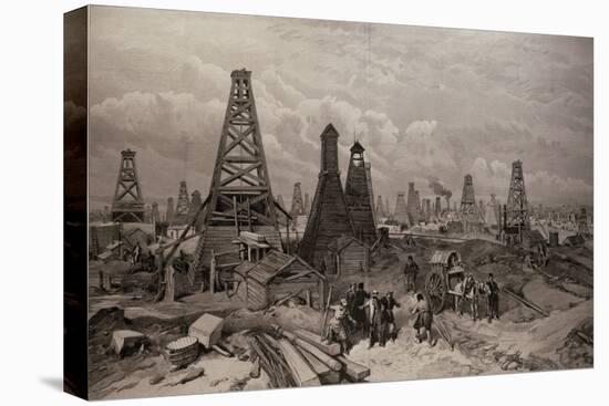 The Petroleum Oil Wells at Baku on the Caspian Sea, 19th June 1886-null-Premier Image Canvas