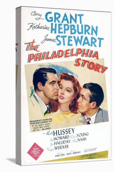 The Philadelphia Story, Cary Grant, Katharine Hepburn, James Stewart, 1940-null-Stretched Canvas