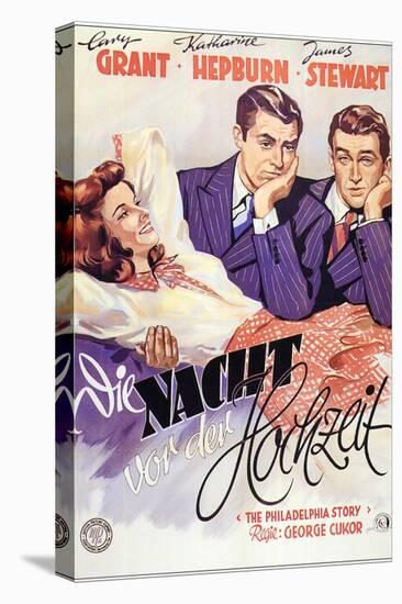 The Philadelphia Story, German Movie Poster, 1940-null-Stretched Canvas