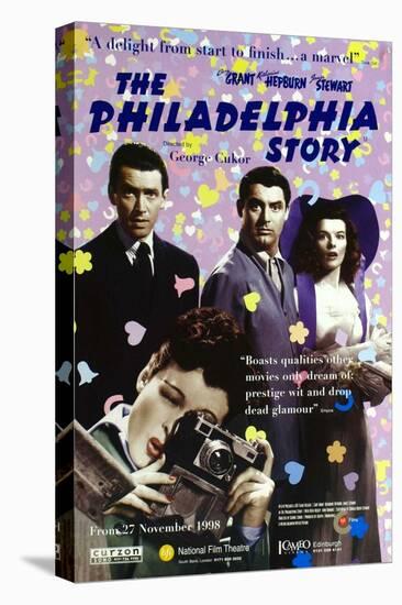 The Philadelphia Story, UK Movie Poster, 1940-null-Stretched Canvas