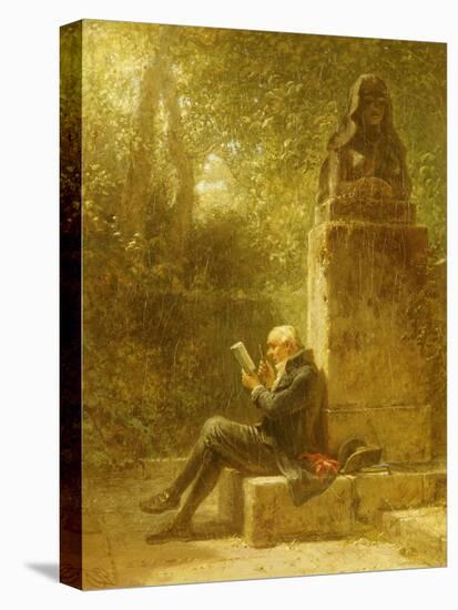 The Philosopher (The Reader in the Park)-Carl Spitzweg-Premier Image Canvas