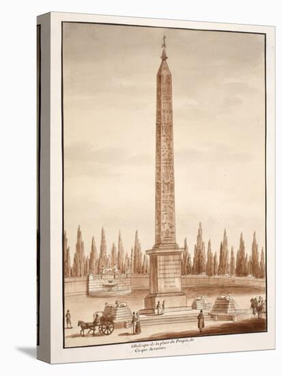 The Piazza Del Popolo Obelisk, from the Circus Maximus, 1833-Agostino Tofanelli-Premier Image Canvas