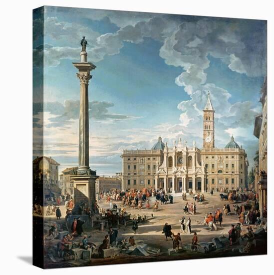 The Piazza Santa Maria Maggiore, 1752-Giovanni Paolo Pannini-Premier Image Canvas