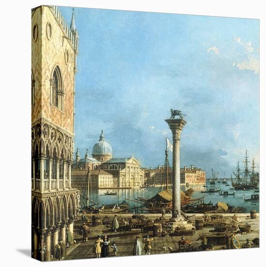 The Piazzetta, Venice, with the Bacino Di S. Marco and the Isola Di S. Giorgio Magiore-Canaletto-Premier Image Canvas