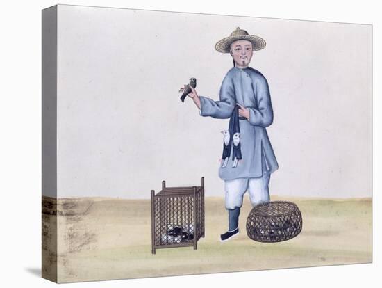 The Pigeon Seller, from a Book on the Street Calls of Peking, circa 1785-null-Premier Image Canvas