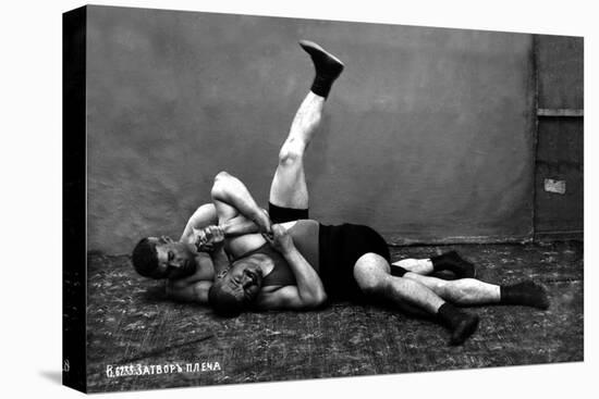 The Pin: Russian Wrestlers-null-Stretched Canvas