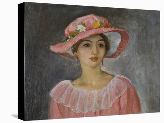 The Pink Hat; Le Chapeau Rose-Henri Lebasque-Premier Image Canvas