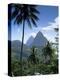The Pitons, St. Lucia, Windward Islands, West Indies, Caribbean, Central America-null-Premier Image Canvas