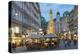 The Plague Column, Graben Street at Night, Vienna, Austria-Peter Adams-Premier Image Canvas