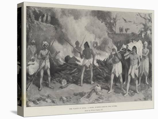 The Plague in India, a Hindu Burning-Ground for Victims-William 'Crimea' Simpson-Premier Image Canvas