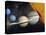 The Planets and Larger Moons to Scale with the Sun-Stocktrek Images-Premier Image Canvas