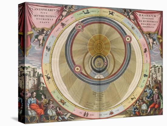 The Planisphere of Brahe, Harmonia Macrocosmica, 1660-Science Source-Premier Image Canvas