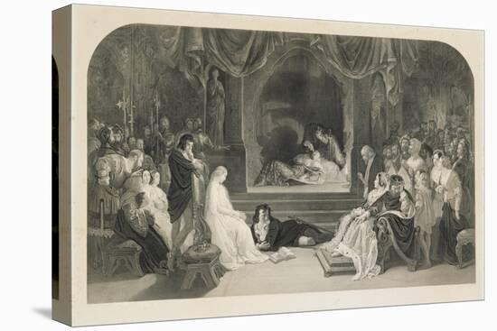 The Play Scene, Act III, Scene II of Hamlet by William Shakespeare, Engraved by Charles W. Sharpe-Daniel Maclise-Premier Image Canvas