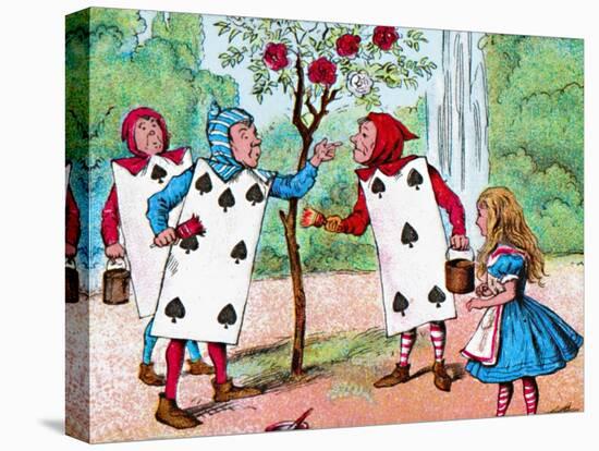 'The Playing cards painting the Rose Bushes', c1910-John Tenniel-Premier Image Canvas