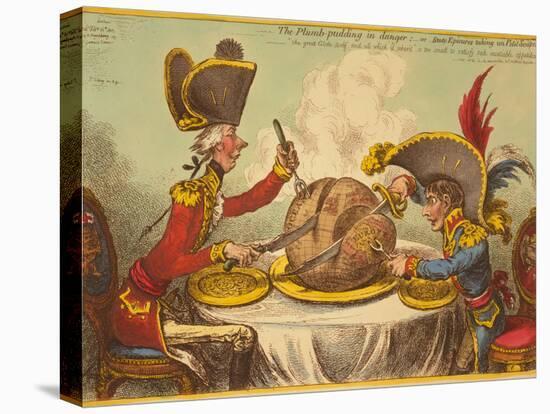 The Plumb-Pudding in Danger, or State Epicures Taking Un Petit Souper-James Gillray-Premier Image Canvas