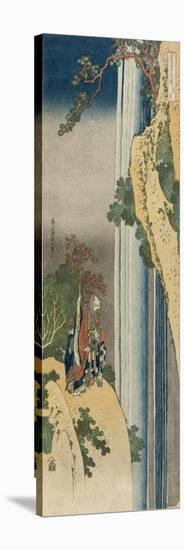 The Poet Rihaku (Li Bai) is lost in wonder at the majesty of the great waterfall of Mount Lu-Katsushika Hokusai-Premier Image Canvas