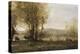 The Pond with Three Cows-Jean-Baptiste-Camille Corot-Premier Image Canvas