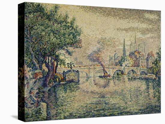 The Pont Neuf (Notre Dame Seen from the Pont-Neuf); Le Pont Neuf (Notre Dame de Paris Vue Du…-Paul Signac-Premier Image Canvas