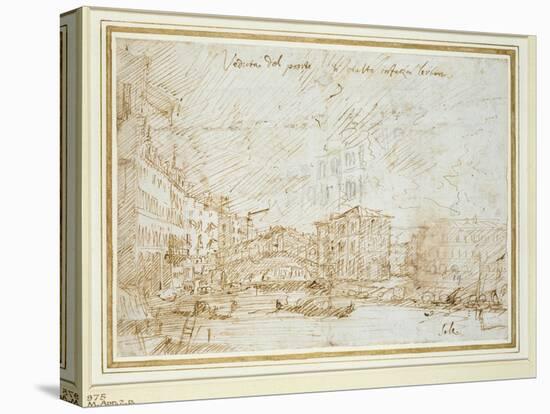 The Ponte De Rialto-Canaletto-Premier Image Canvas