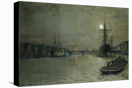 The Pool and London Bridge at Night-John Atkinson Grimshaw-Premier Image Canvas