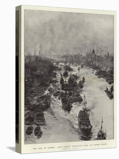 The Pool of London, View Looking Westward from the Tower Bridge-William Lionel Wyllie-Premier Image Canvas