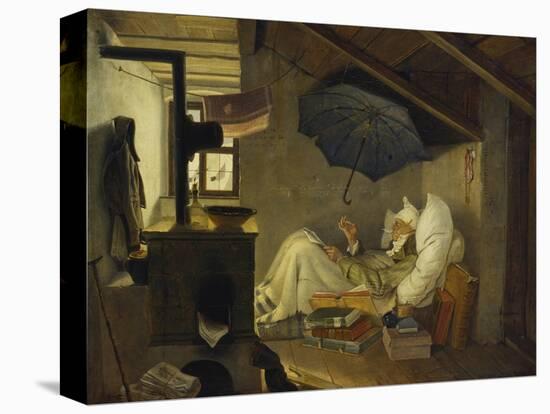 The Poor Poet, 1839-Carl Spitzweg-Premier Image Canvas