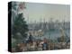 The Port of Boston in the United States of America, Painted Wallpaper, Made by Zuber at Mulhouse-null-Premier Image Canvas