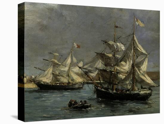 The Port of Camaret, c.1872-Eugène Boudin-Premier Image Canvas