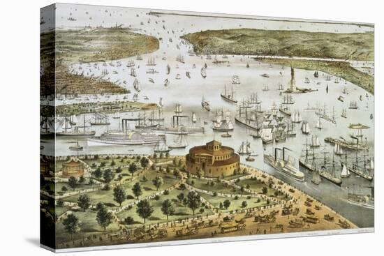 The Port of New York-Currier & Ives-Premier Image Canvas