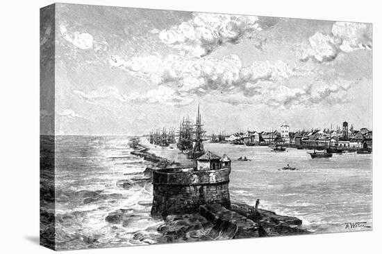 The Port of Recife, Brazil, 1895-null-Premier Image Canvas