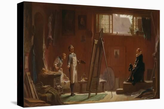 The Portrait Painter, about 1858-Carl Spitzweg-Premier Image Canvas