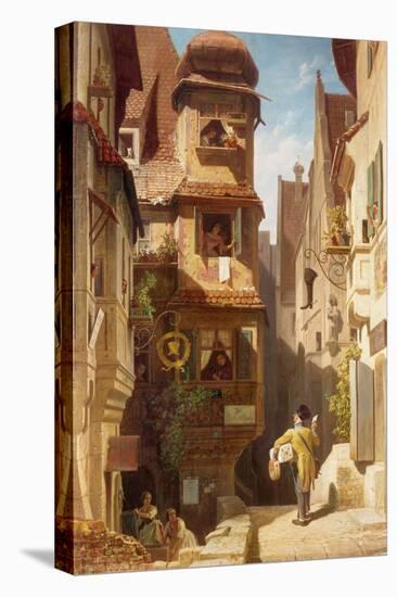 The Postman, about 1852-59-Carl Spitzweg-Premier Image Canvas