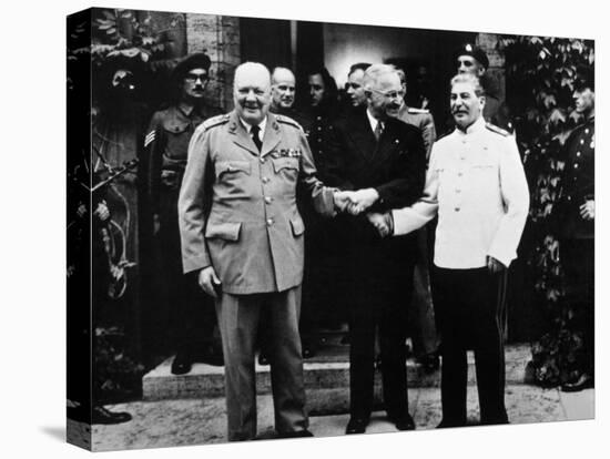 The Potsdam Conference, Winston Churchill, Harry S. Truman and Joseph Stalin, 1945-null-Stretched Canvas