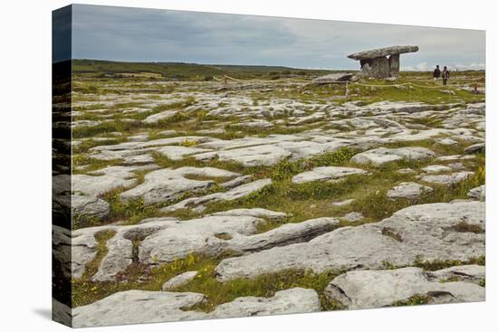 The Poulnabrone dolmen, prehistoric slab burial chamber, The Burren, County Clare, Munster, Republi-Nigel Hicks-Premier Image Canvas